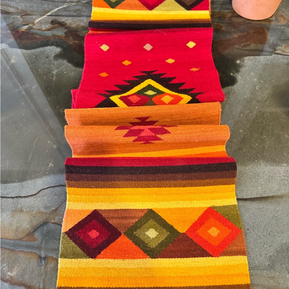 Colorful Geometric Patterned wall hanging/runner - Picture 2 of 4